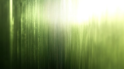 Green light streaks, sun, blurred background, design