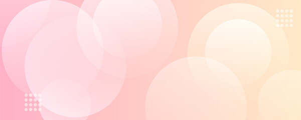 Banner background, pastel colorful, pink and orange gradations, circle abstract background,