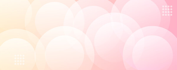 Banner background, pastel colorful, pink and orange gradations, circle abstract background,