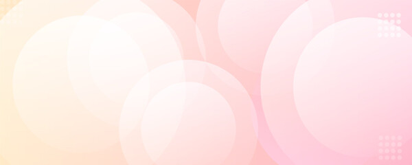 Banner background, pastel colorful, pink and orange gradations, circle abstract background,