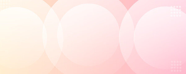 Banner background, pastel colorful, pink and orange gradations, circle abstract background,