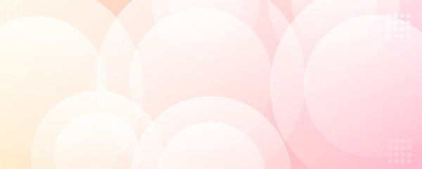 Banner background, pastel colorful, pink and orange gradations, circle abstract background,