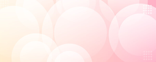 Banner background, pastel colorful, pink and orange gradations, circle abstract background,