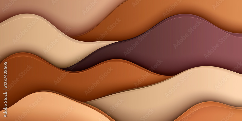 Leinwandbilder abstract brown wavy background creating a sense of depth and movement