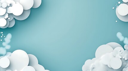 Abstract Background Featuring White Circles on Blue