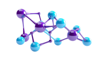 Abstract Molecular Structure on transparent Background
