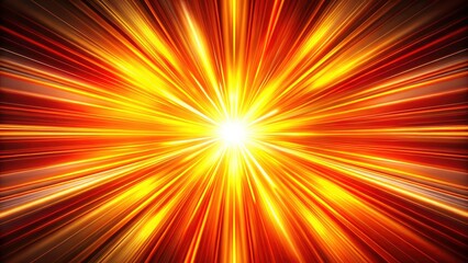 Obraz premium Abstract light bursts in red, orange, and yellow create a dynamic, energetic radiance.