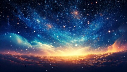 幻想的な星空
