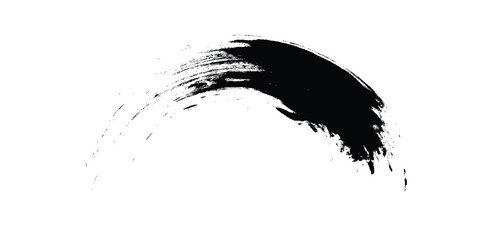 Simple brush strokes templates, vector grunge paint brush abstract