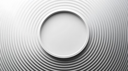 Abstract White Circular Layers Design With Central Circle