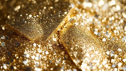 Golden Glitter Texture Abstract Background