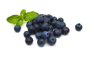 Blue berry on white background
