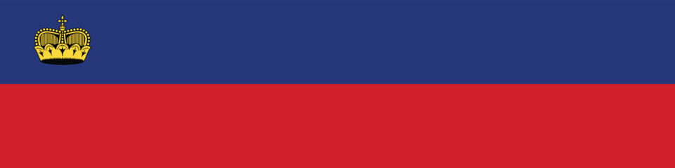 Fototapeta premium Liechtenstein flag long banner digital vector illustration