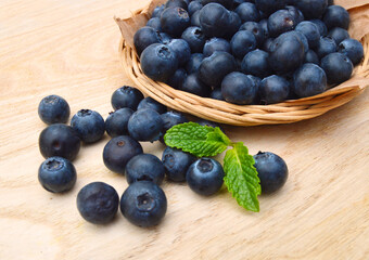 Blue berry on white background