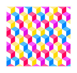Obraz premium Abstract vector design of brightly colored cubic shapes