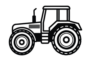 Obraz premium tractor vector illustration on white background