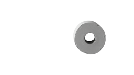 Toilet paper roll rotating on transparent background