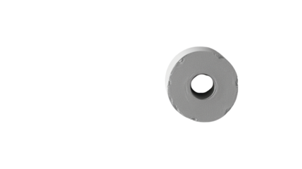 Toilet paper roll rotating on transparent background