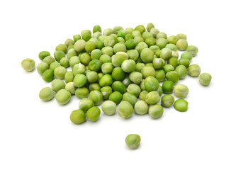 Fresh peas isolated on white background