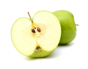 Green apple, isolated on white background