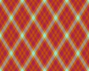 Argyle pattern of geometric rhombus. Harlequin check wallpaper design. Classic diamond shaped textile material for web background, print fabric clothing, sweater, wrapping paper, gift card, invitation