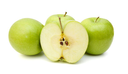 Green apple, isolated on white background
