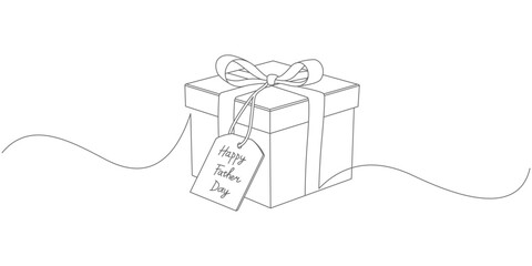 Father's Day Gift Box Vector Illustration