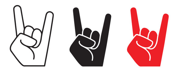 Stone hand icon. Musician in band, Vector illustration of a hand.