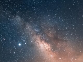 Fototapeta premium Stunning milky way galaxy with starry night sky and cosmic colors