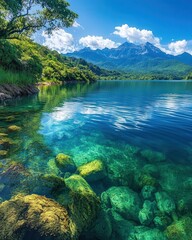 beauty of Los Lagos with its vibrant waters and surrounding lush vegetation.