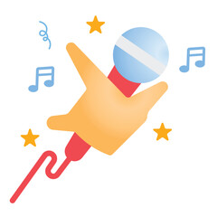 singing icon , party, celebration, vector file