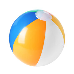 One colorful inflatable ball isolated on white