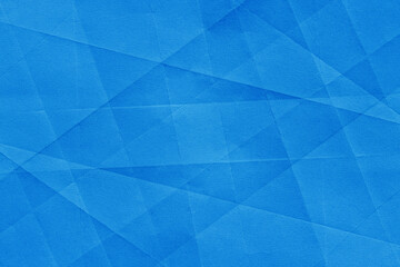 Fototapeta premium Abstract light blue geometric crumpled paper texture background 