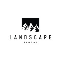 Fototapeta premium Mountain Logo, Nature Landscape Vector, Premium Elegant Simple Design, Illustration Symbol Template Icon