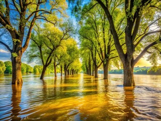 Wien River's 2024 overflow: Vienna floods, submerged trees, dramatic photos capture the city's struggle.
