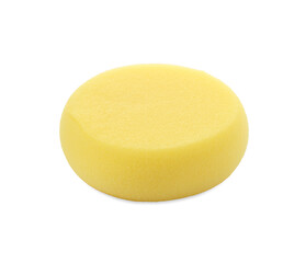 One yellow sponge for face painting isolated on white