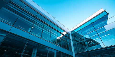 Modern glass building with sleek architecture | Contemporary office design with reflective windows