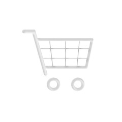 Vector design Simple icon with shopping cart depth.