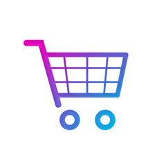 Shopping cart vector design with a blue and purple gradient