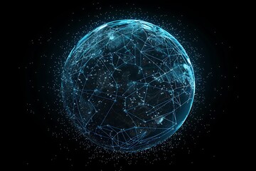 Naklejka premium Global network connection over the world