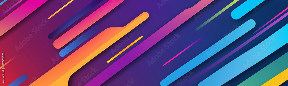 Aufkleber colorful diagonal stripes creating vibrant abstract background
