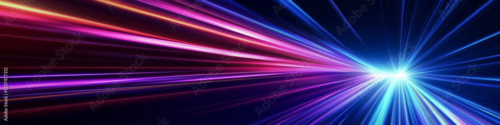 Poster Abstract speed motion background with light trails creating a sense of energy and dynamism