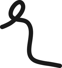 Abstract Decorative Swirl Line