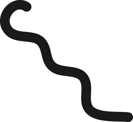 Abstract Decorative Swirl Line