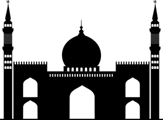 Islamic mosque vector silhouette