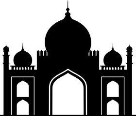 Islamic mosque vector silhouette