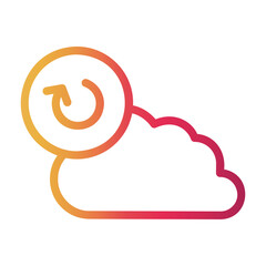 cloud data Line Gradient Icon