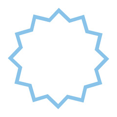 カラフルなバッジ型アイコン　水色