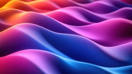 Obraz premium Abstract Colorful Waves: A Vibrant Digital Art