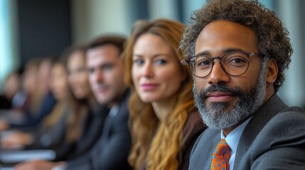 Obraz premium Business meeting with diverse professionals engaged in discussion